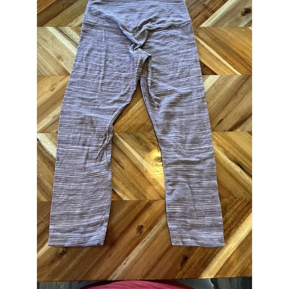 LULULEMON Heathered Grey High Rise‎ 3/4 Length Leggings Size 6 Capri - Picture 3 of 6